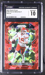 2021 Prizm #190 Patrick Mahomes II Red Ice CGC 10
