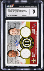 2006 Topps Heritage Reggie Bush/Matt Leinart Gridiron Collection Dual Jerseys /50 CGC 9