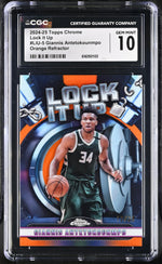 2024 Topps Chrome #LIU-5 Giannis Antetokounmpo Lock it Up /25 CGC 10
