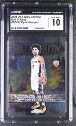 2025 Topps Chrome #BD-22 Dylan Harper Ball of Duty CGC 10