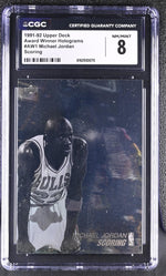 1991 Upper Deck #AW1 Michael Jordan Award Winner Holograms CGC 8
