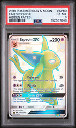2019 Pokemon Sun and Moon Hidden Fates Shiny Vault Espeon Gx #SV60 PSA 6