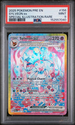 2025 Pokemon Scarlet and Violet Prismatic Evolutions Special Illustration Rare Sylveon Ex #156 PSA 9