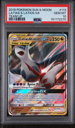 2019 Pokemon Sun and Moon Team Up Latias/Latios Gx #113 PSA 10