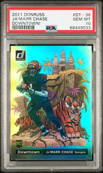 2021 Panini Donruss Downtown Ja'Marr Chase #DT-36 PSA 10