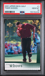2001 Upper Deck Golf Tiger Woods #1 PSA 10