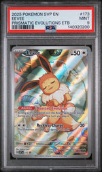 Pokémon SVP Eevee #173 Prismatic Evolutions ETB PSA 9