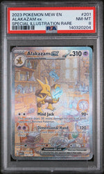 2023 Pokemon Scarlet and Violet 151 Special Illustration Rare Alakazam Ex #201 PSA 8