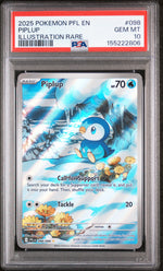 2025 Pokemon Mega Evolutions Phantasmal Flames Illustration Rare Piplup #098 PSA 10