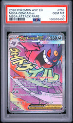 2026 Pokemon Mega Evolution Ascended Heroes Mega Attack Rare Mega Gengar Ex #269 PSA 10