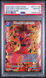 2022 Dragon Ball Super Card Game Series 17 Ultimate Squad Special Rare Ssg Son Goku Magnificent Might #BT17138 PSA 10