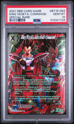 2021 Dragon Ball Super Series 15 Saiyan Showdown Special Rare King Vegeta, Invasion's Command #BT15-063 PSA 10