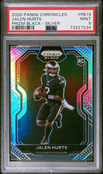 2020 Panini Chronicles Prizm Black Silver Jalen Hurts #PB19 PSA 9