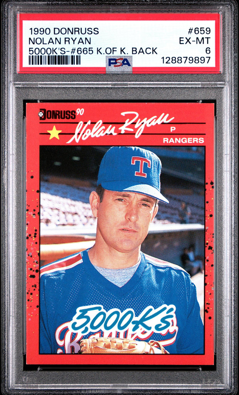 1990 Donruss 5000k's Nolan Ryan #659A PSA 6