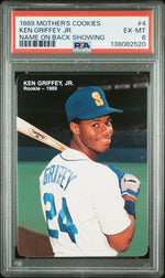 1989 Mother's Cookies Name On Back Showing Ken Griffey Jr. #4 PSA 6
