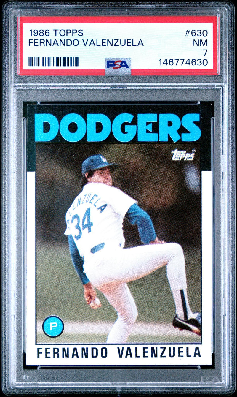 1986 Topps Fernando Valenzuela #630 PSA 7