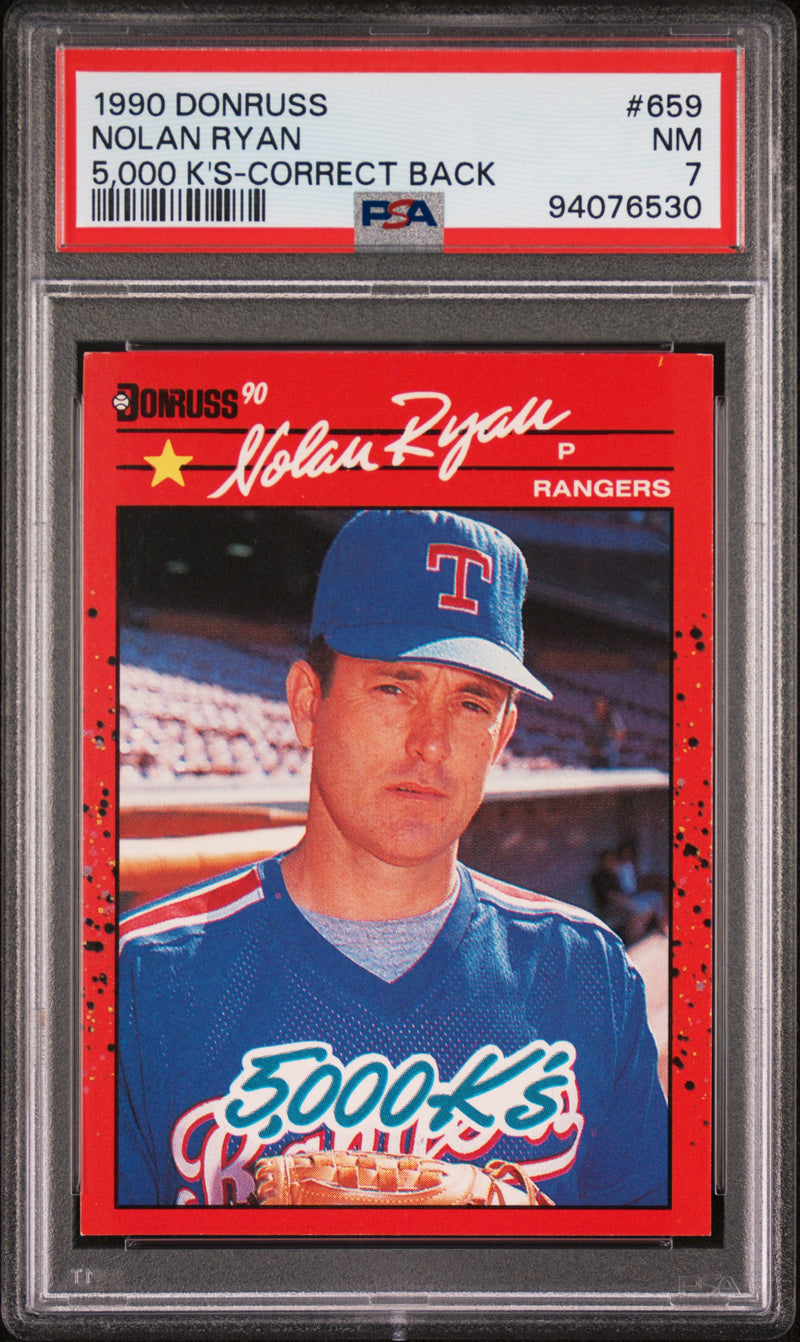 1990 Donruss Nolan Ryan #659 PSA 7