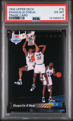 1992 Upper Deck Trade Card Shaquille O'Neal #1B PSA 6