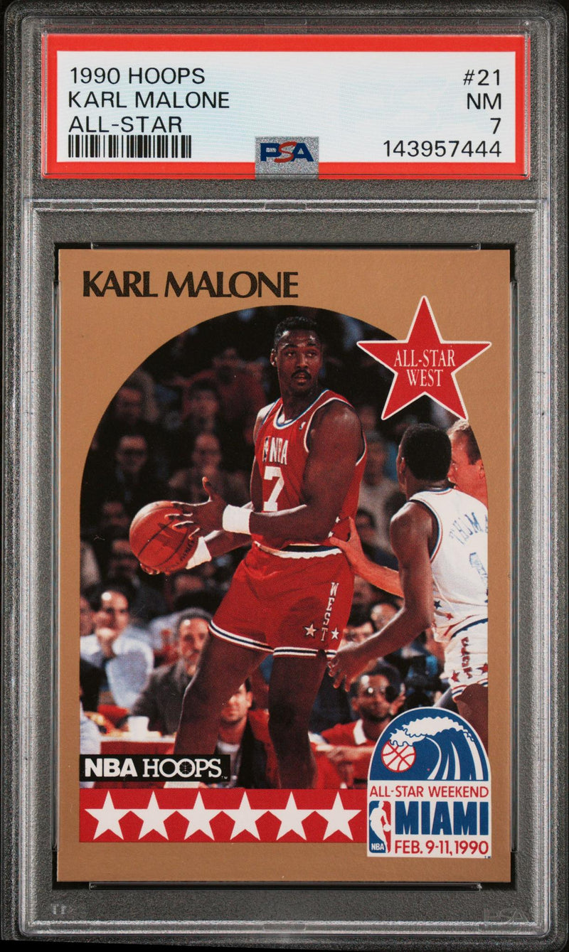 1990 Hoops Karl Malone #21 PSA 7