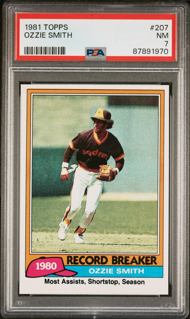1981 Topps Ozzie Smith #207 PSA 7