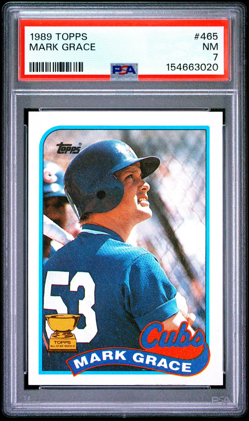 1989 Topps Mark Grace #465 PSA 7