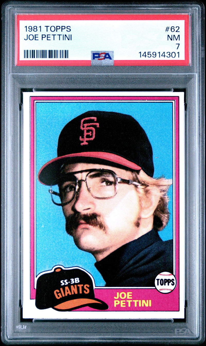 1981 Topps Joe Pettini #62 PSA 7