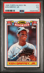1990 Topps Glossy Rookie Ken Griffey Jr. #11 PSA 5