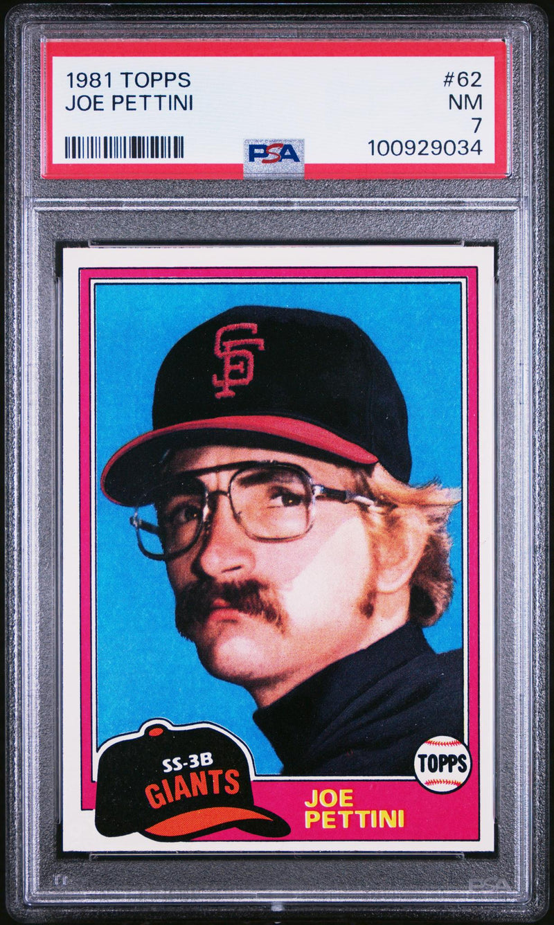 1981 Topps Joe Pettini #62 PSA 7