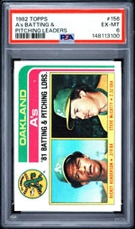 1982 Topps Rickey Henderson/Steve Mccatty #156 PSA 6