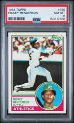 1983 Topps Rickey Henderson #180 PSA 8