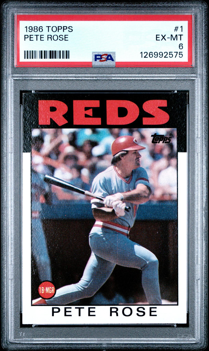 1986 Topps Pete Rose #1 PSA 6