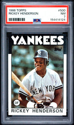 1986 Topps Rickey Henderson #500 PSA 7