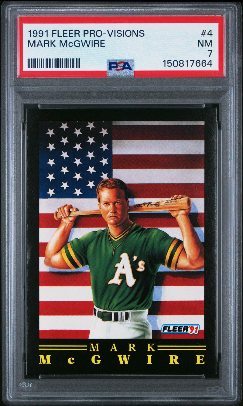 1991 Fleer Pro-Visions Mark Mcgwire #4 PSA 7