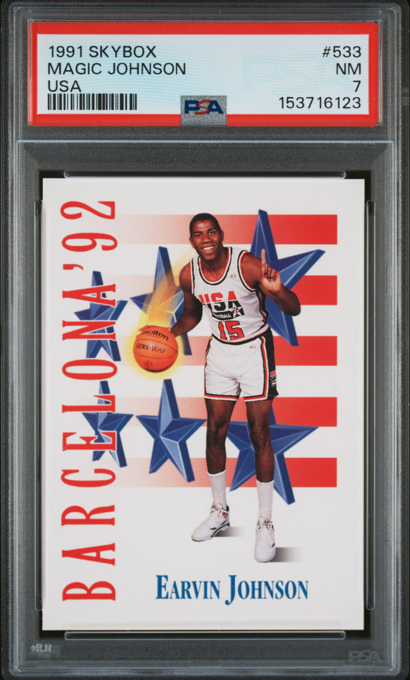 1991 Skybox USA Magic Johnson #533 PSA 7