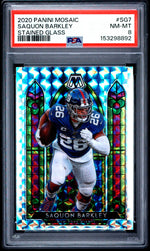 2020 Panini Mosaic Stained Glass Saquon Barkley #SG7 PSA 8
