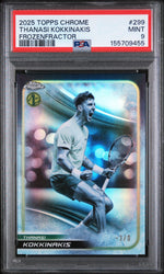 2025 Topps Chrome Tennis Frozenfractor Thanasi Kokkinakis #299 PSA 9