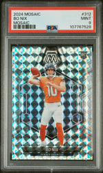 2024 Panini Mosaic Mosaic Prizm Bo Nix #312 PSA 9