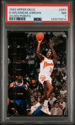 1992 Upper Deck 20,000 Points Dominique Wilkins/Michael Jordan #SP2 PSA 7