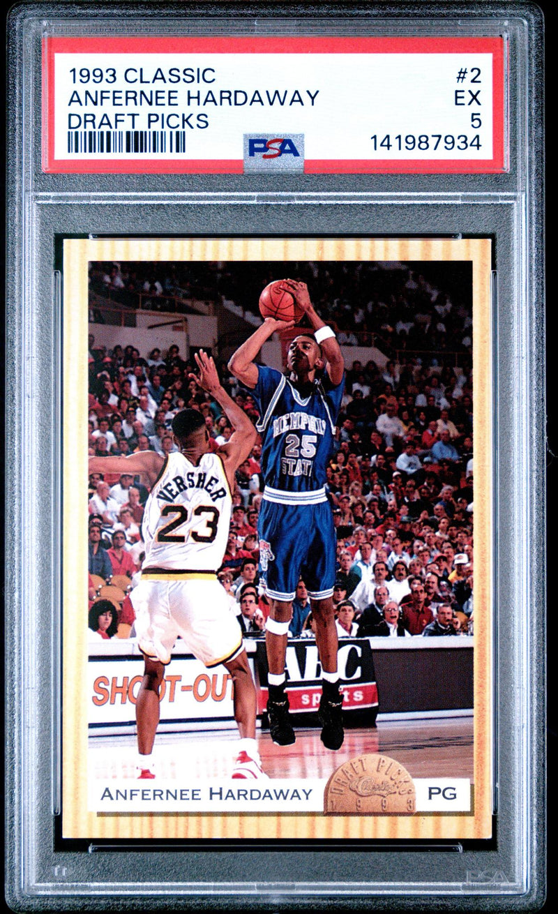1993 Classic Draft Picks Anfernee Hardaway #2 PSA 5