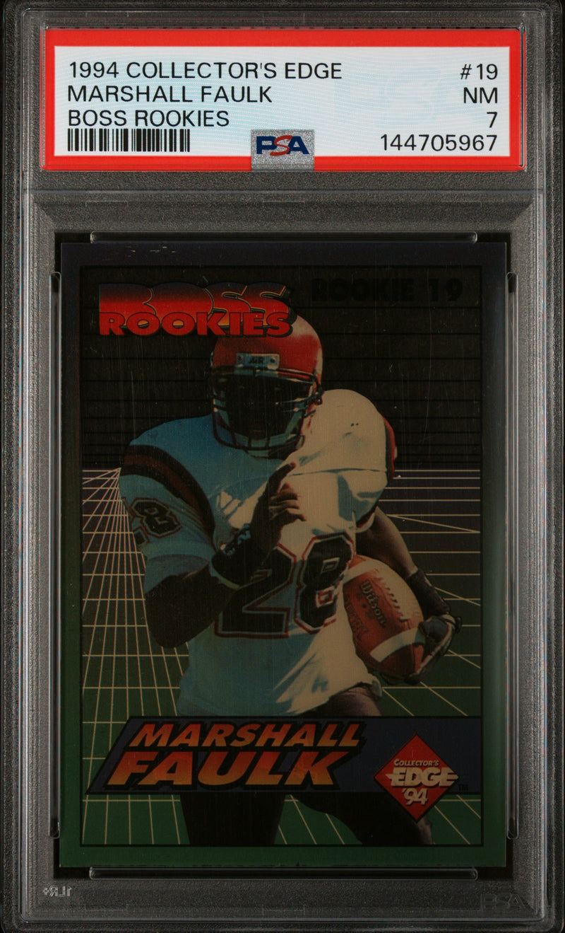 1994 Collector's Edge Boss Rookies Marshall Faulk #19 PSA 7
