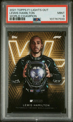 2021 Topps F1 Lights Out World Champion Lewis Hamilton #NNO PSA 9