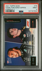 2021 Topps Now Formula 1 Lewis Hamilton/Max Verstappen #78 /26375 PSA 9