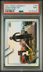 2021 Topps Chrome Formula 1 Refractors Lewis Hamilton #143 PSA 9