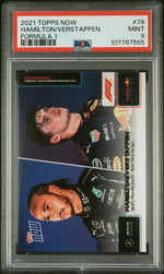 2021 Topps Now Formula 1 Lewis Hamilton/Max Verstappen #78 /26375 PSA 9