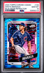 2024 Topps Cosmic Chrome Blue Moon Refractors Shota Imanaga #199 /99 PSA 10