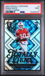 2024 Panini Totally Certified Totally Gems Drake Maye #4 PSA 9