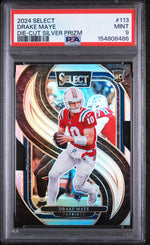 2024 Panini Select Silver Die-Cut Drake Maye #113 PSA 9