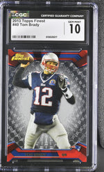 2013 Topps Finest #40 Tom Brady CGC 10