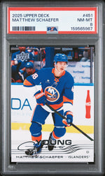 2025 Upper Deck Matthew Schaefer #451 PSA 8