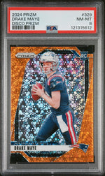 2024 Panini Prizm Disco Prizm Drake Maye #329 PSA 8